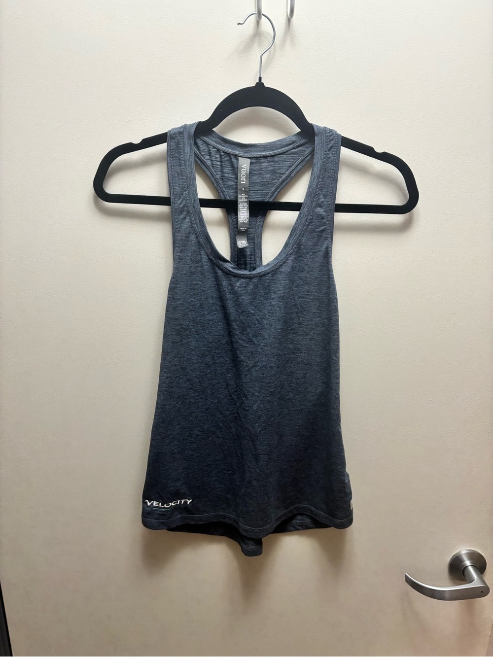 Vuori Women's Charcoal Racerback Tank Top size S